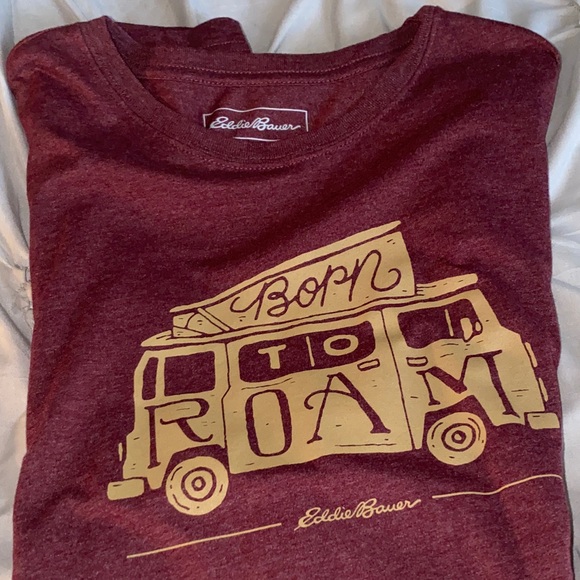 Eddie Bauer Kids Burgundy 'Born to Roam' Tee - Picture 1 of 5